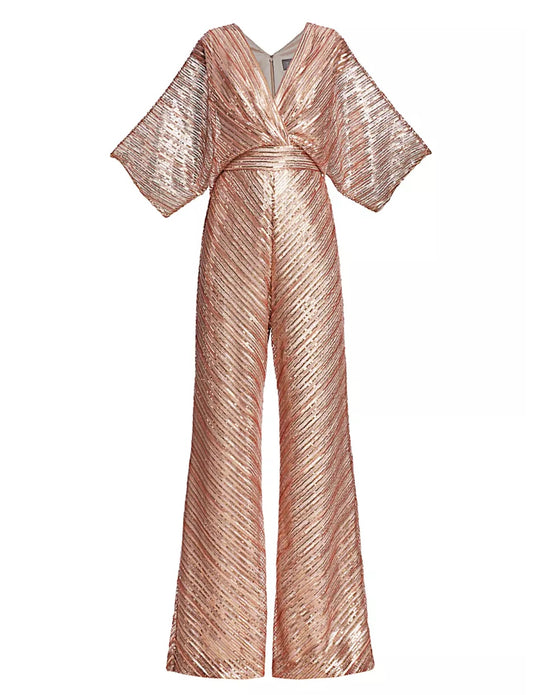 Theia - 
Sequin Embroidered Jumpsuit
