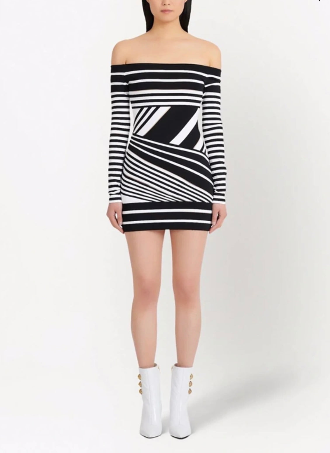 Balmain
jacquard-stripe minidress