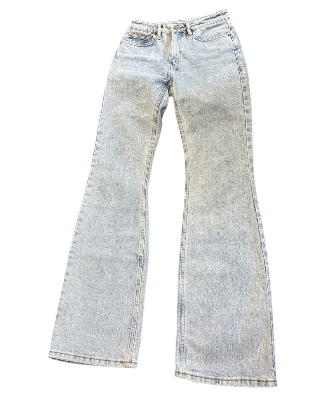 KSUBI light wash straight jeans