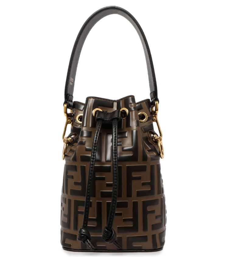 Fendi Brown Leather Mont Tresor Bucket Bag