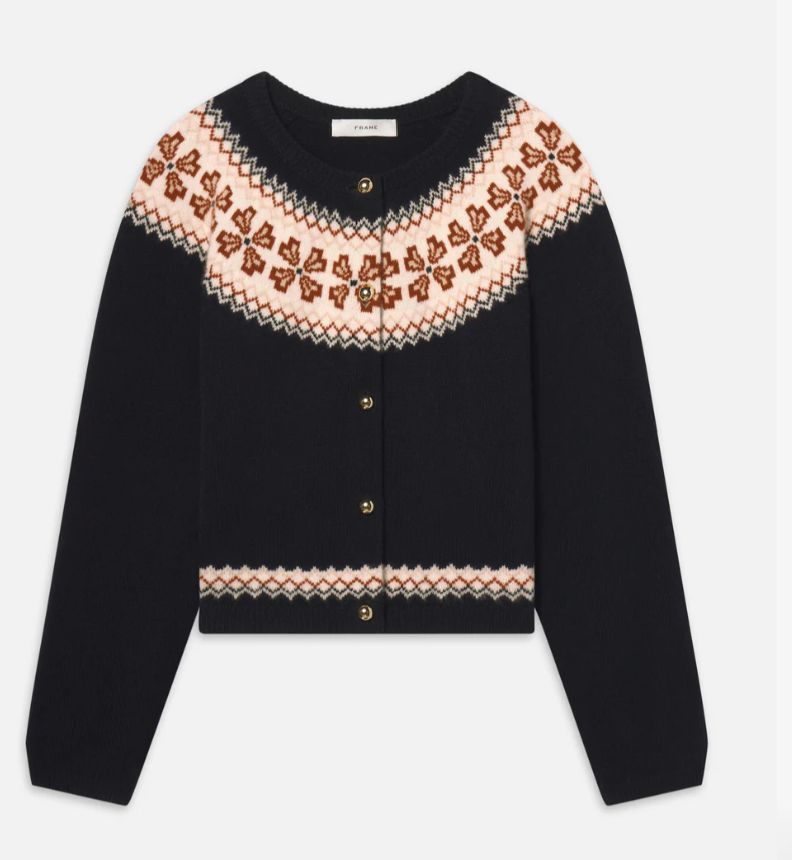 Frame The Cashmere Fairisle Cardi