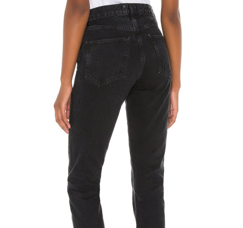 Agolde Black Distressed Denim