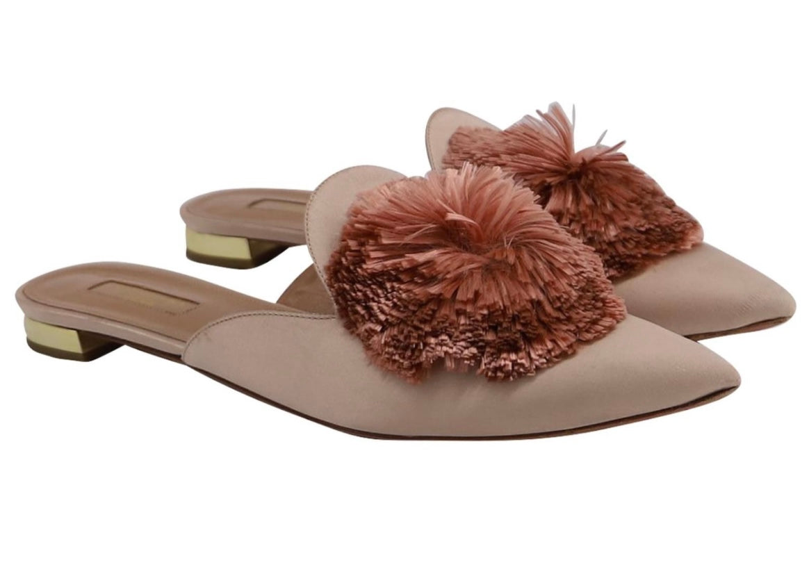 AQUAZZURA pom pom sandals