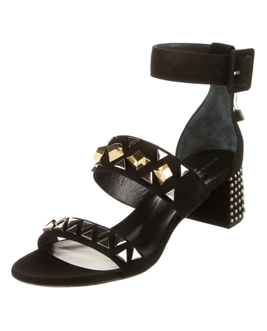 BARBARA BUI suede block heel with studs