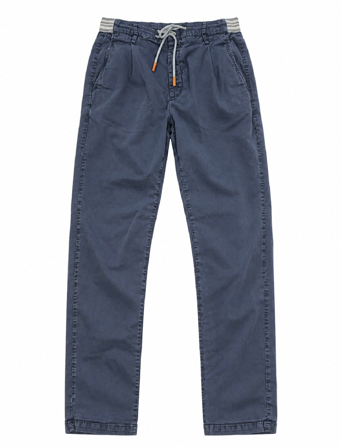 Eleventy Blue Pant with Grey Drawstring Waist