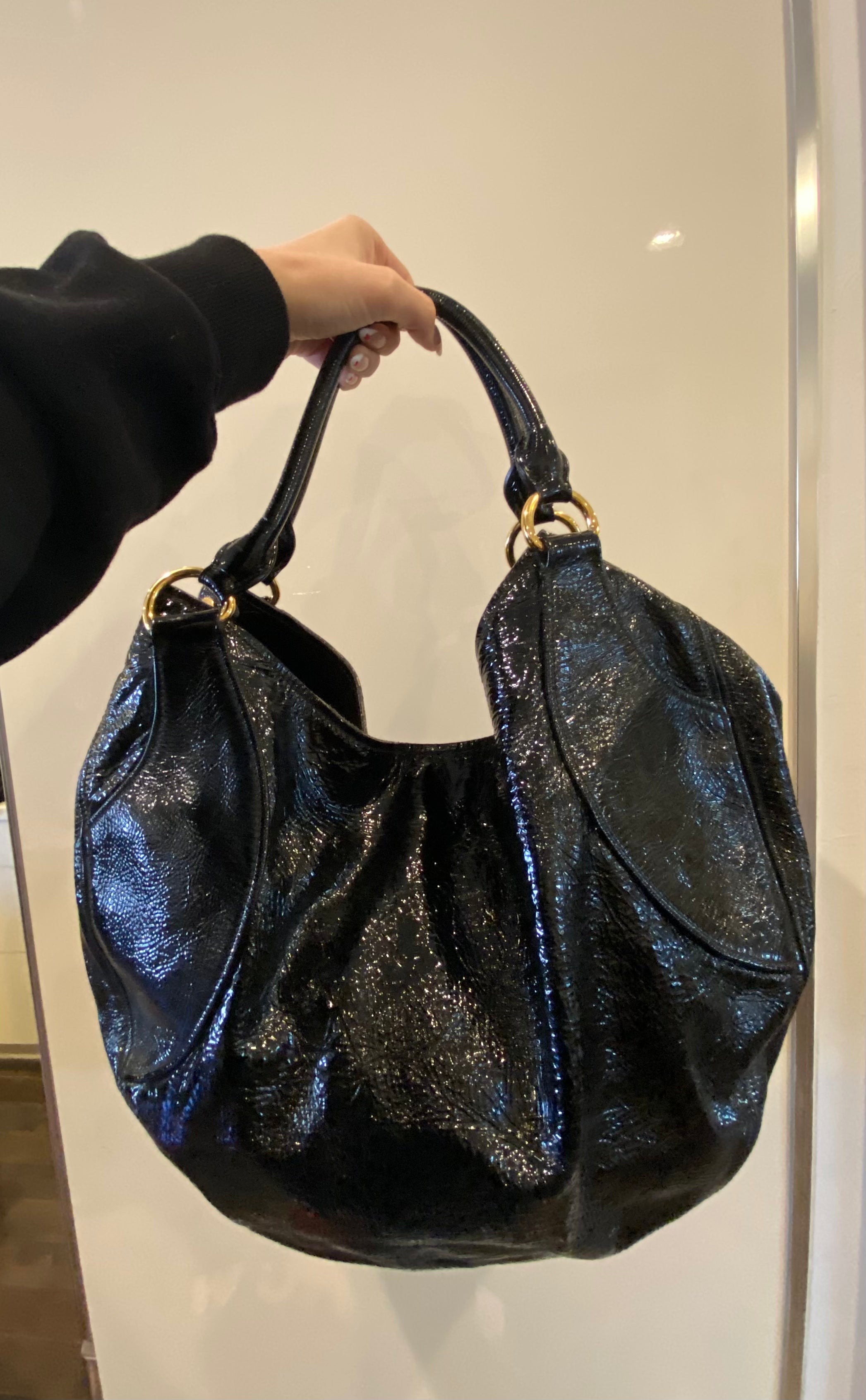 Miu Miu Patent Hobo Bag