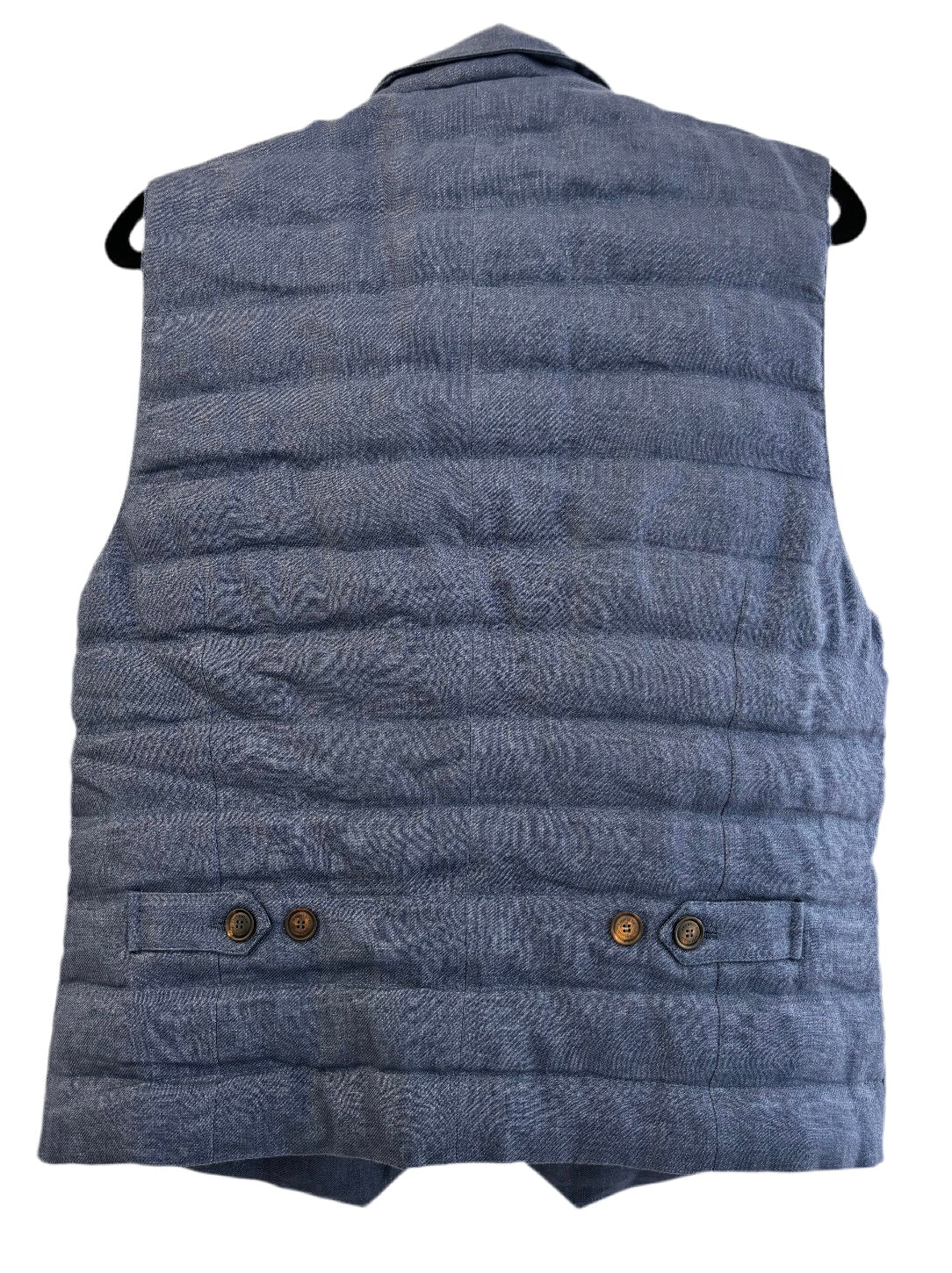 BRUNELLO CUCINELLI "denim" style vest with brown interior