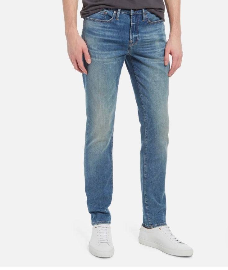 FRAME - MENS BLUE BUCKEYE L’HOMME SKINNY FIT JEANS