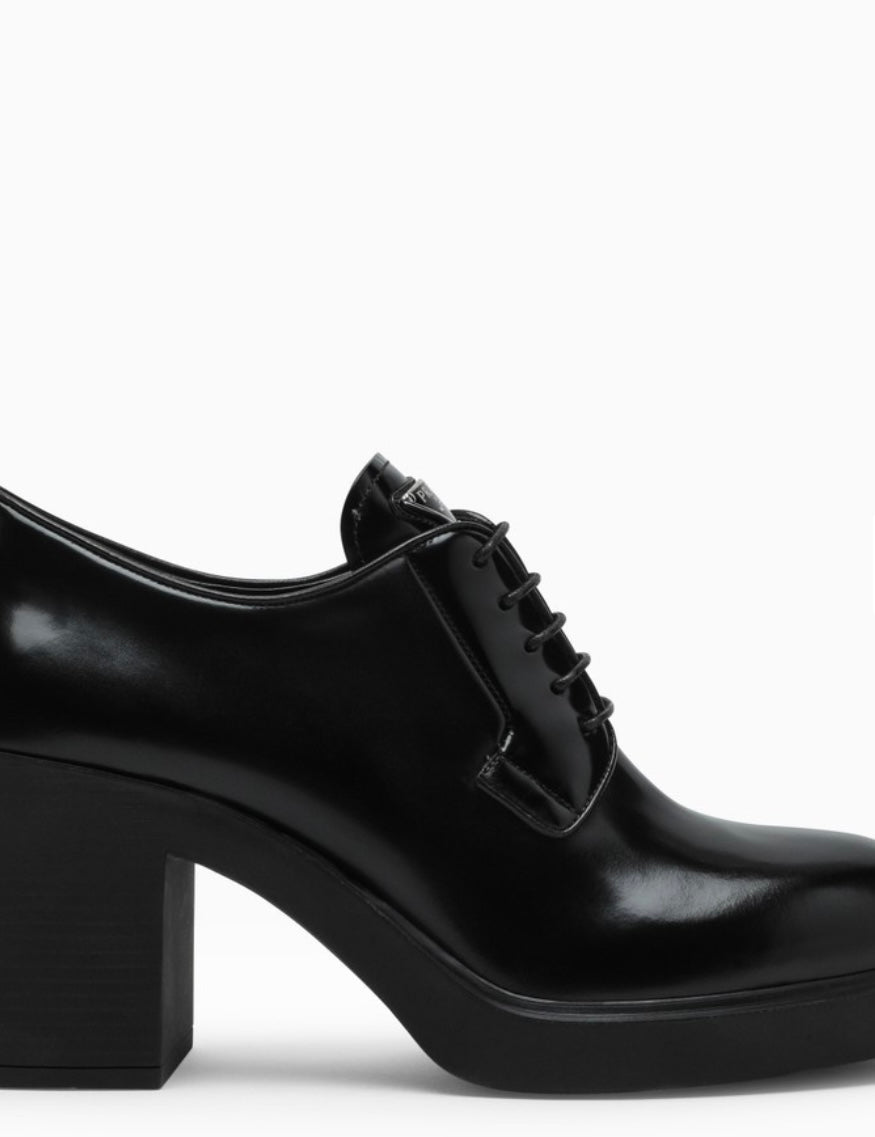 Pre-Loved Prada - Leather Heeled Loafers