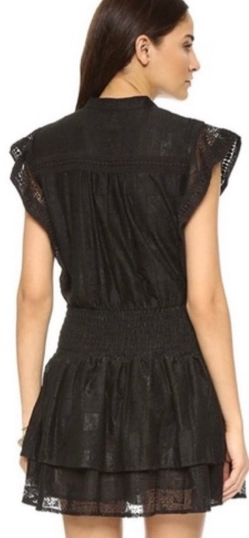 MOON RIVER black eyelet dress