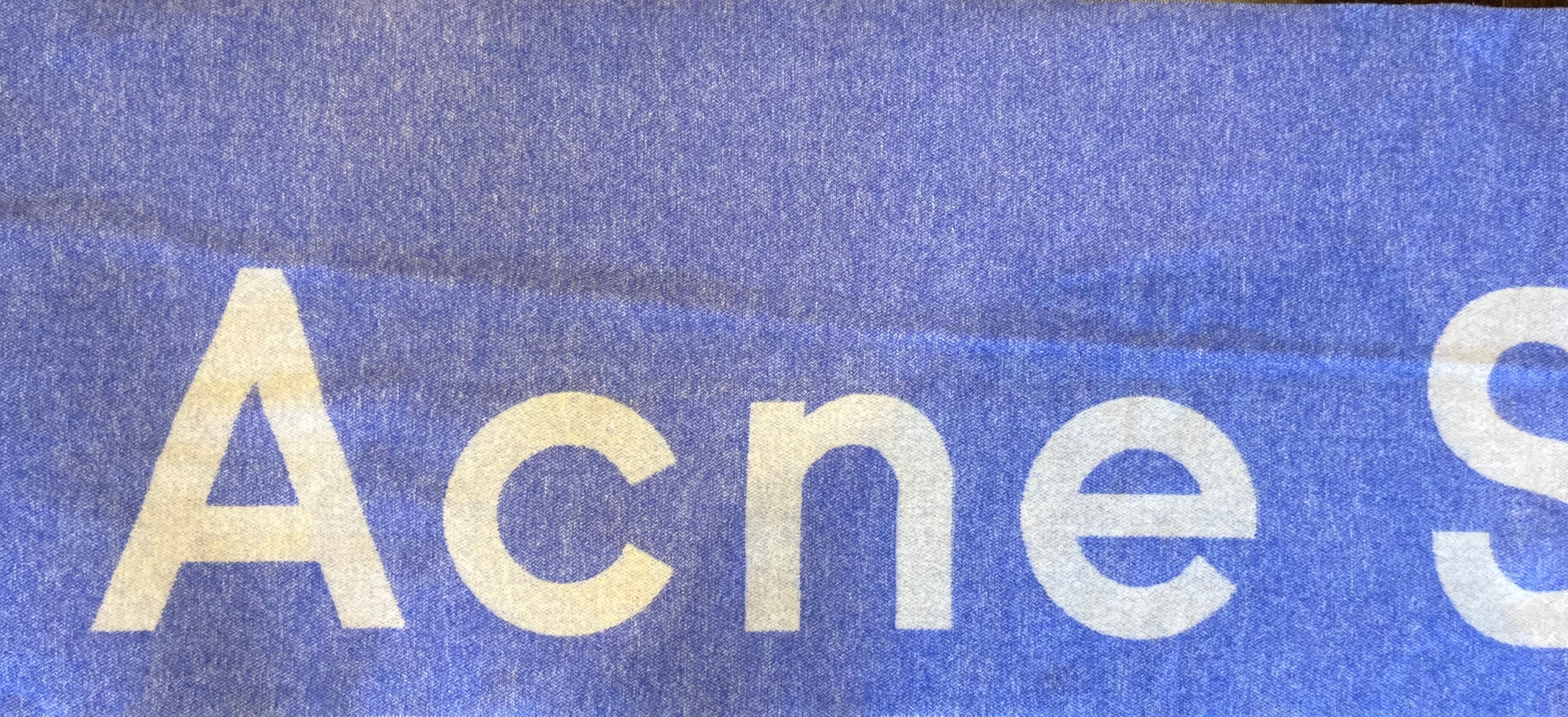 ACNE STUDIOS purple logo scarf