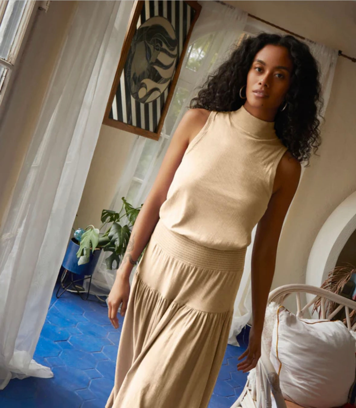 NATION - MARGOT TURTLENECK TANK DRESS