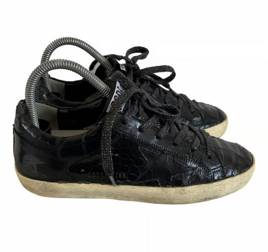 GOLDEN GOOSE
Croc Embossed Leather Superstar Sneakers