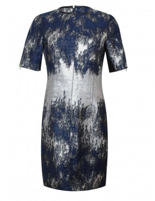 YIGAL AZROUEL blue/silver mini dress