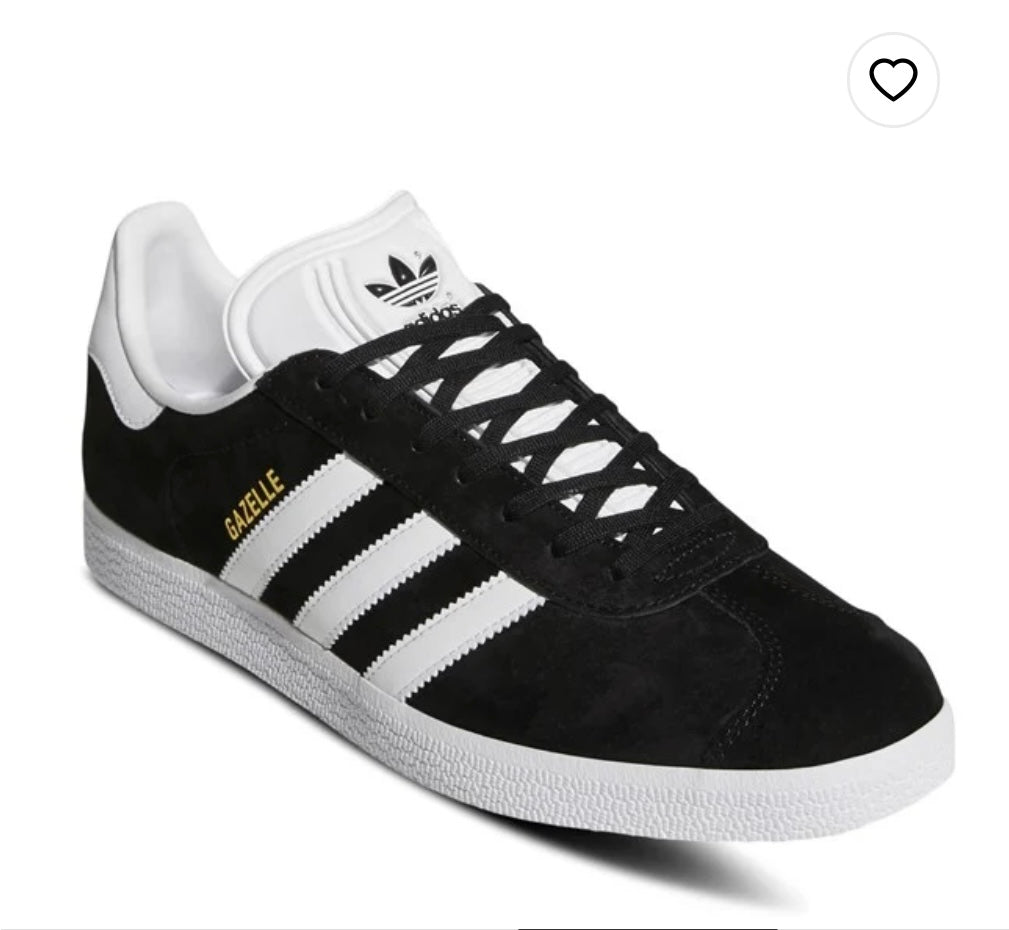 ADIDAS- GAZELLE SNEAKERS IN BLACK/WHITE