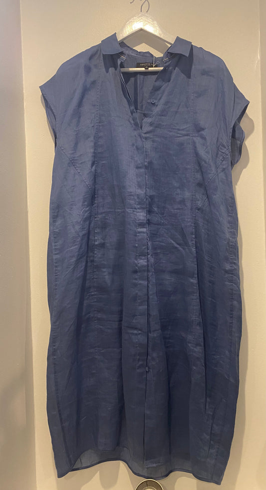 Lafayette 148 Sheer Button Down Dress