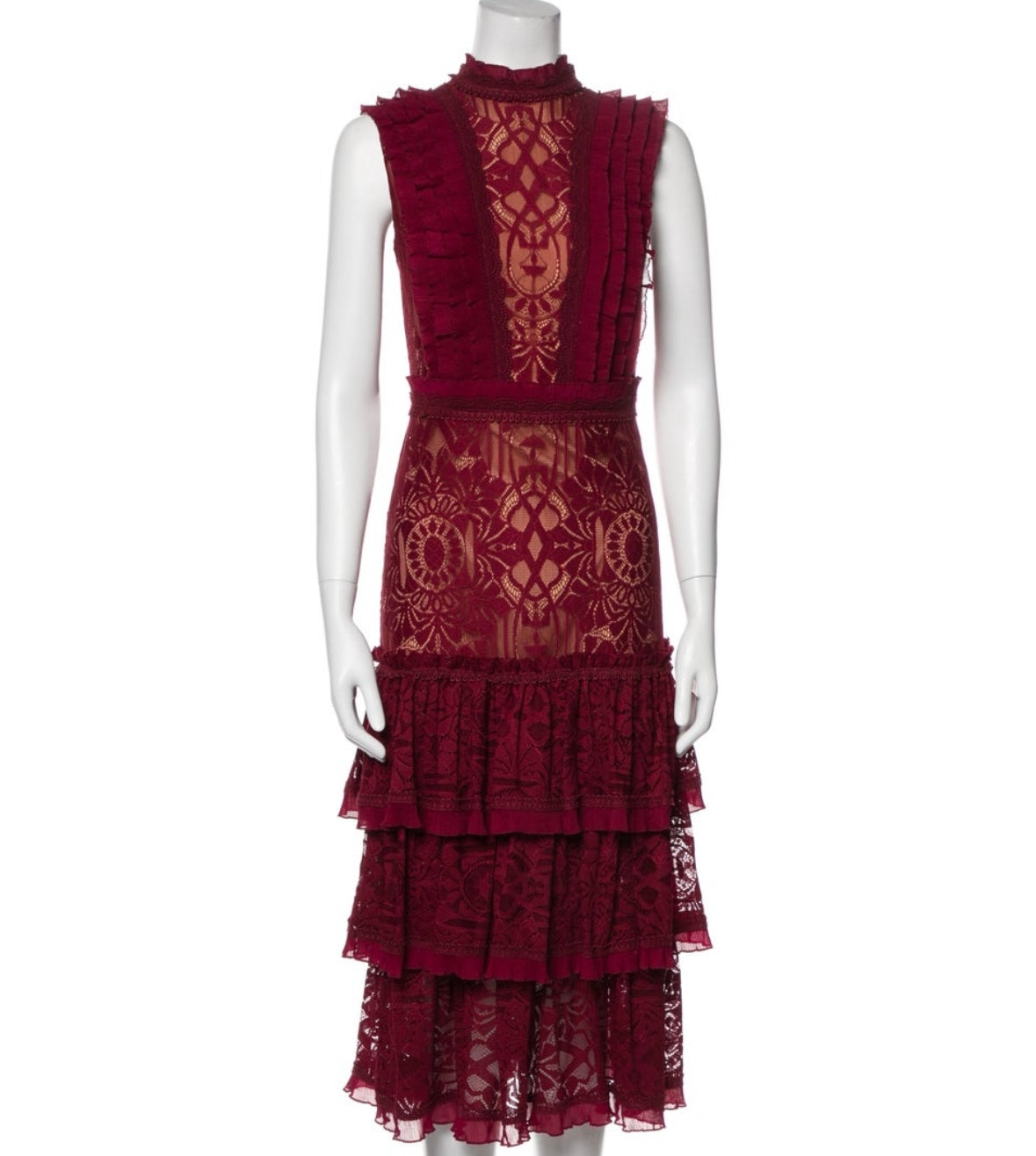 Simkhai - 
Lace Pattern Midi Length Dress