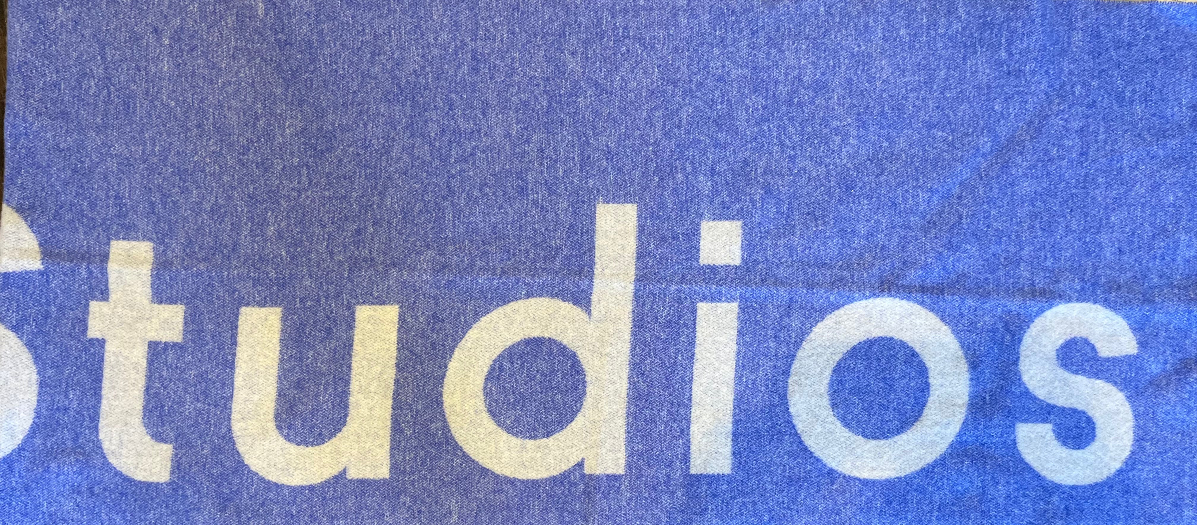 ACNE STUDIOS purple logo scarf