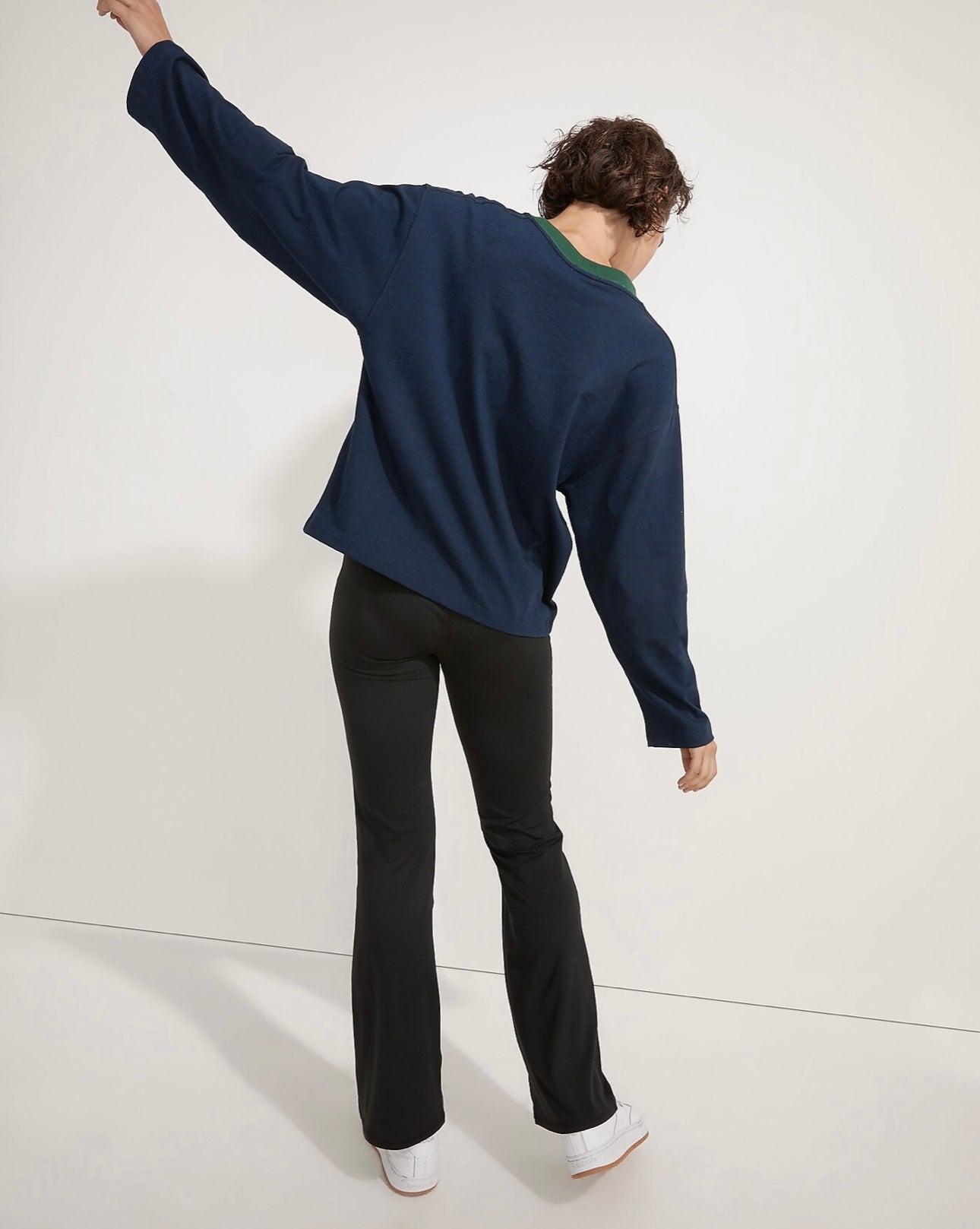 Donni Bi-Color Ringer Long-Sleeve Tee