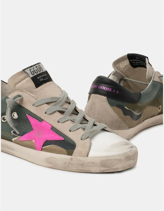 Golden Goose- Super-Star sneakers with camouflage pattern