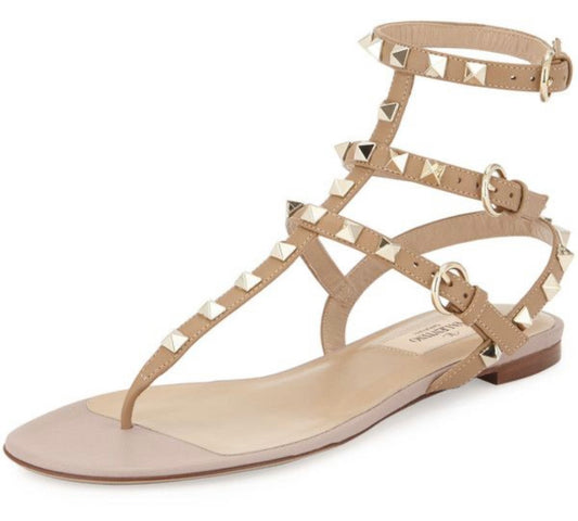 VALENTINO nude rockstud sandals