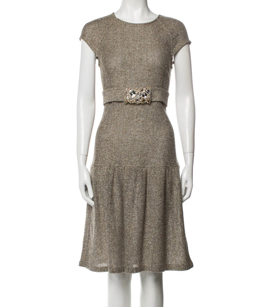 Valentino Jewel Belted Dress