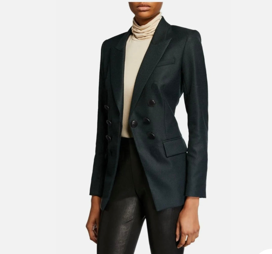 VERONICA BEARD - Jacket Green Black Houndstooth Women's