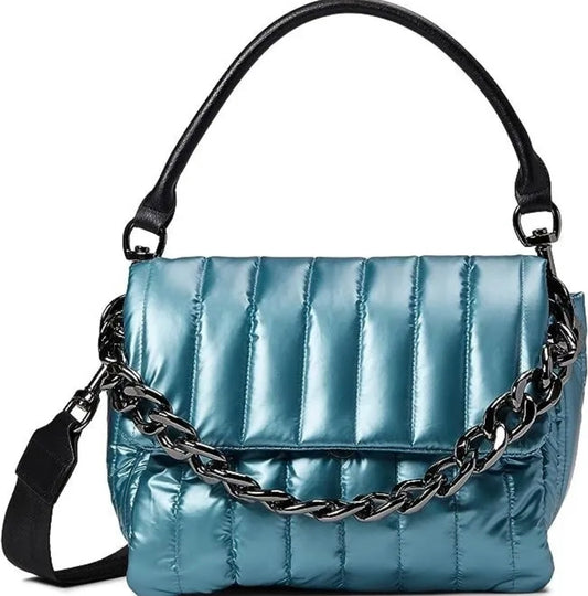 THINK ROYLN blue metallic bag