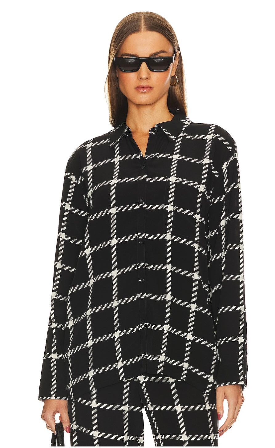 ANINE BING - Mountain Shirt in Black & White Plaid