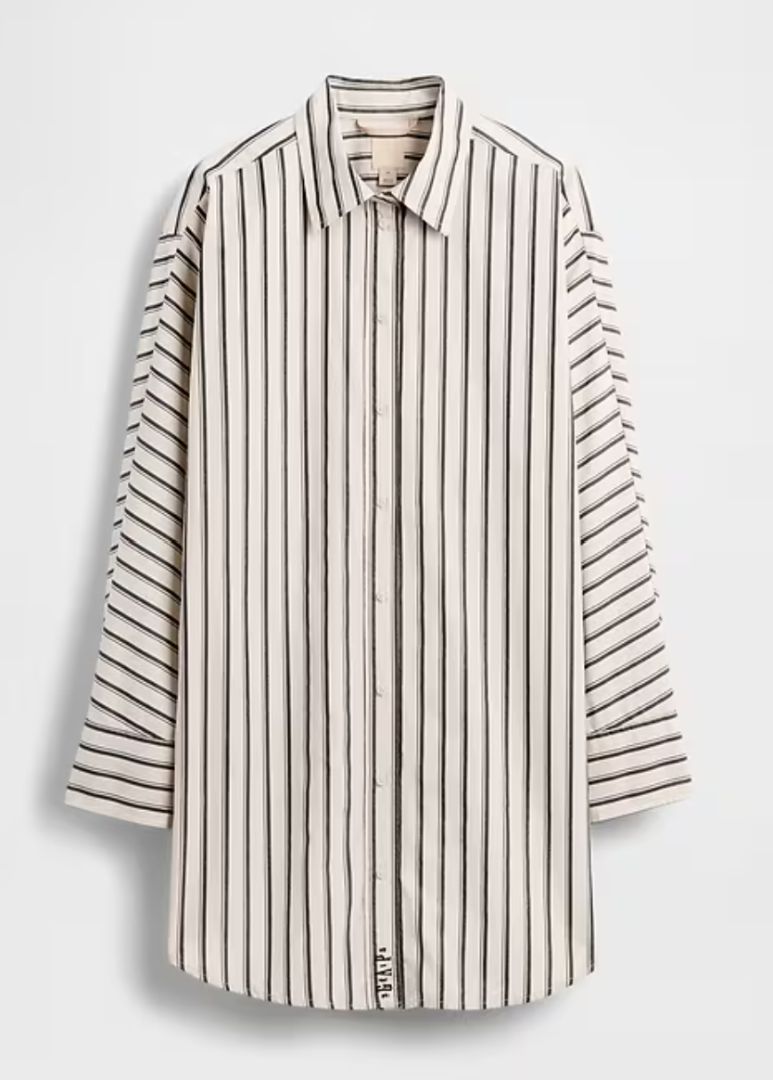 Gap "Out of Office" Striped Oversized Blouse