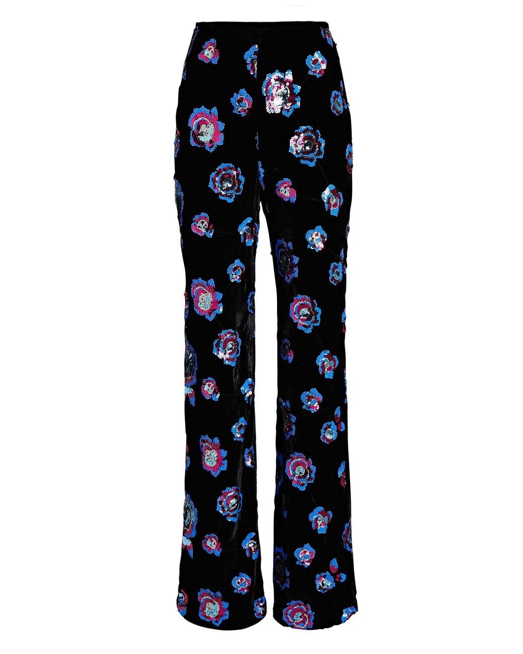 SABINA MUSAYEV Velvet Ellery Jacket with Shoulder Pads and Sequin Detailing and Pants set