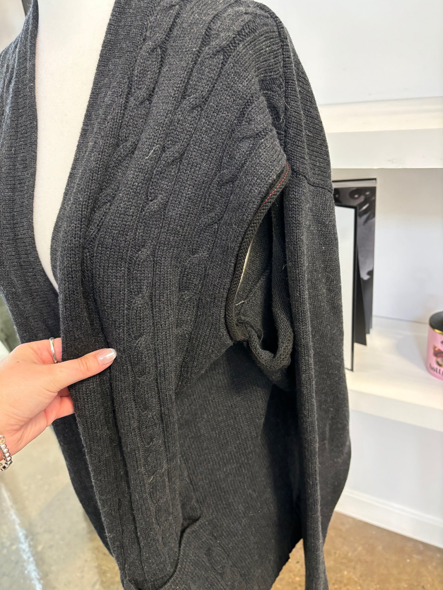 MAISON MARGIELA grey cardi with cutout