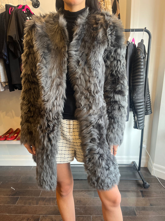 UNKNOWN grey reversible coat