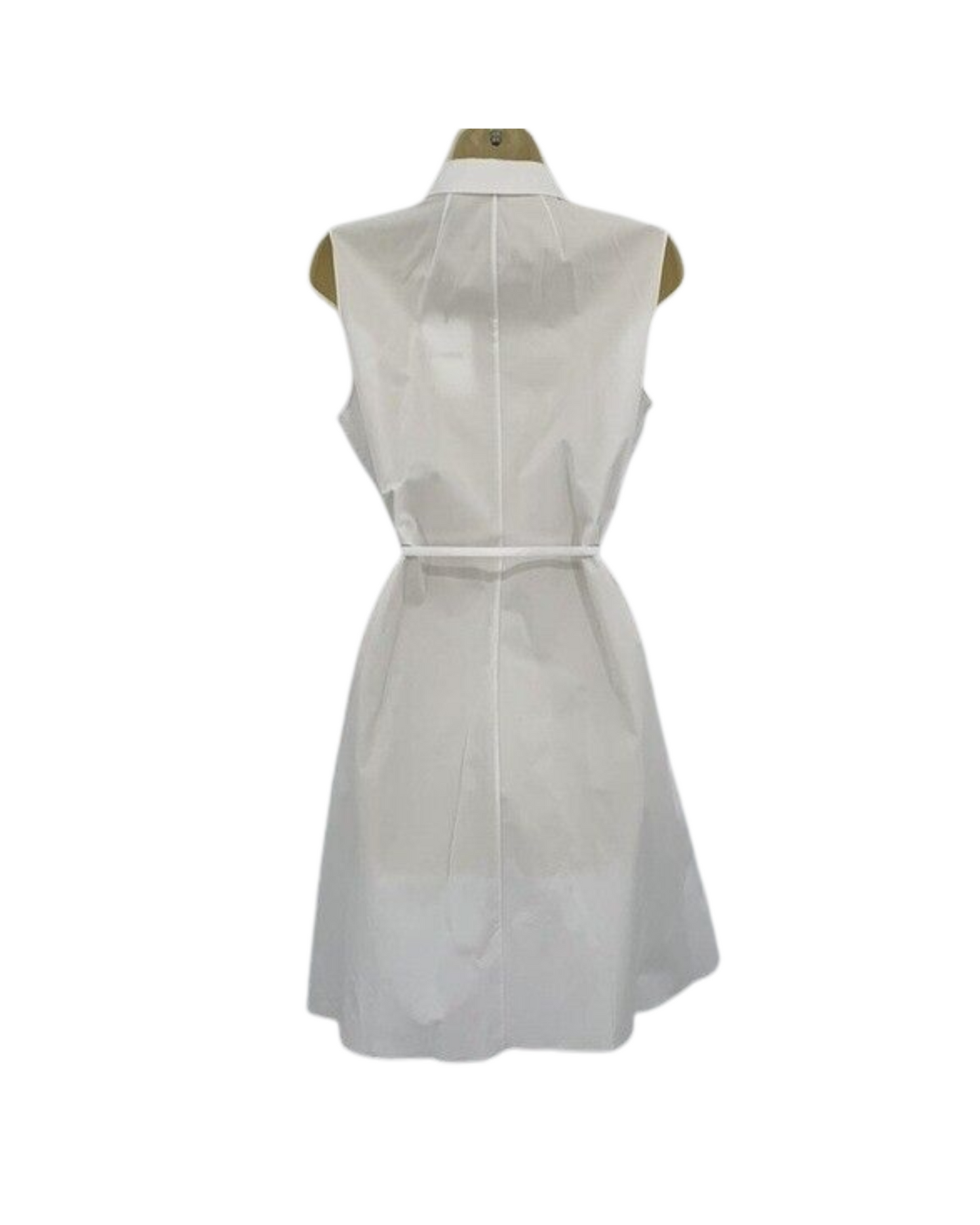 THEORY white belted dress