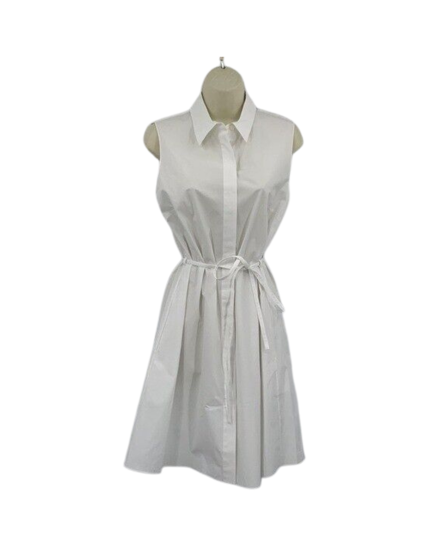 THEORY white belted dress