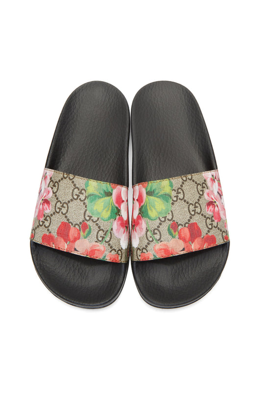 GUCCI GG blooms supreme floral slides