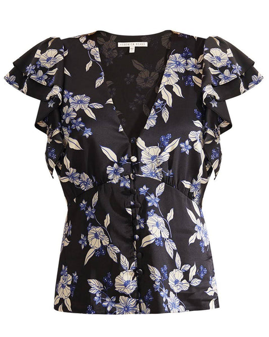 VERONICA BEARD floral blouse