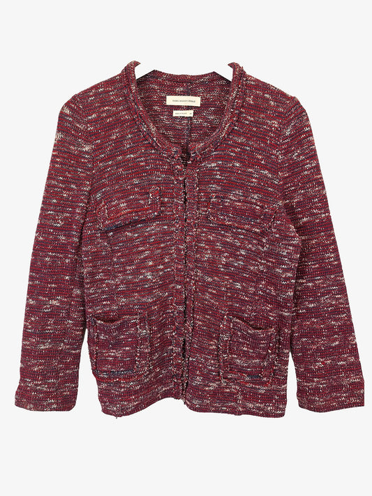 ISABEL MARANT ETOILE blue/red/white knit cardigan style jacket