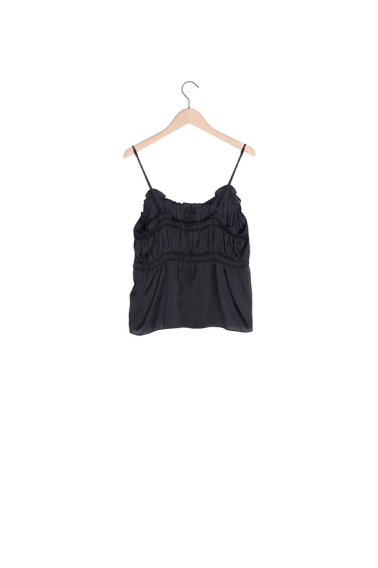 BA&SH yael crop satin top