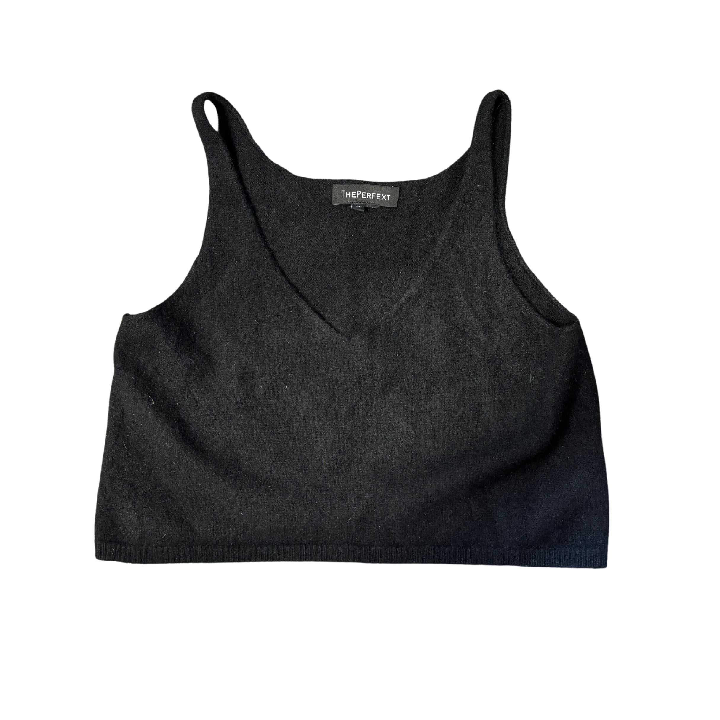 THE PERFTEXT 100% cashmere cropped top