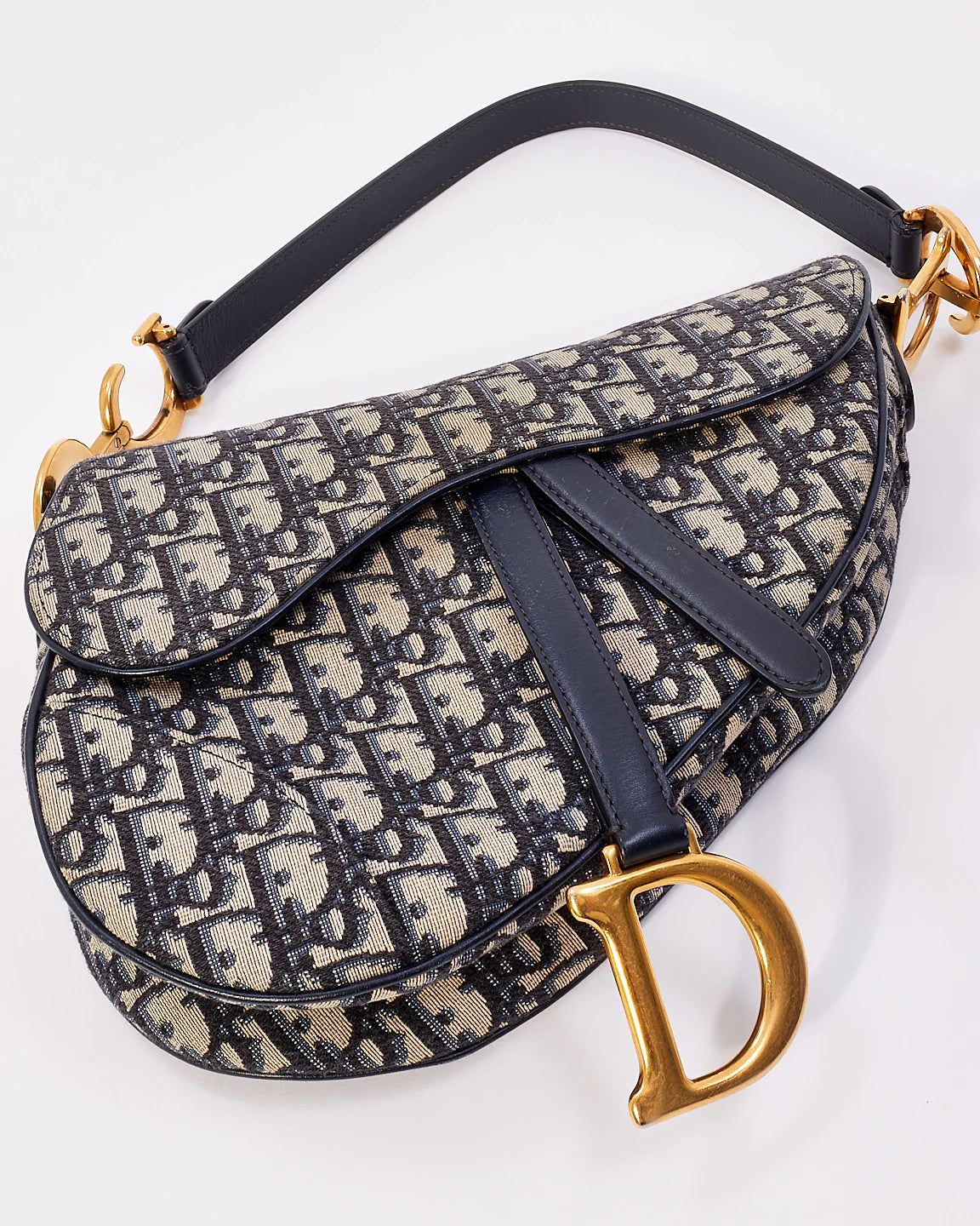 DIOR D logo saddle bag