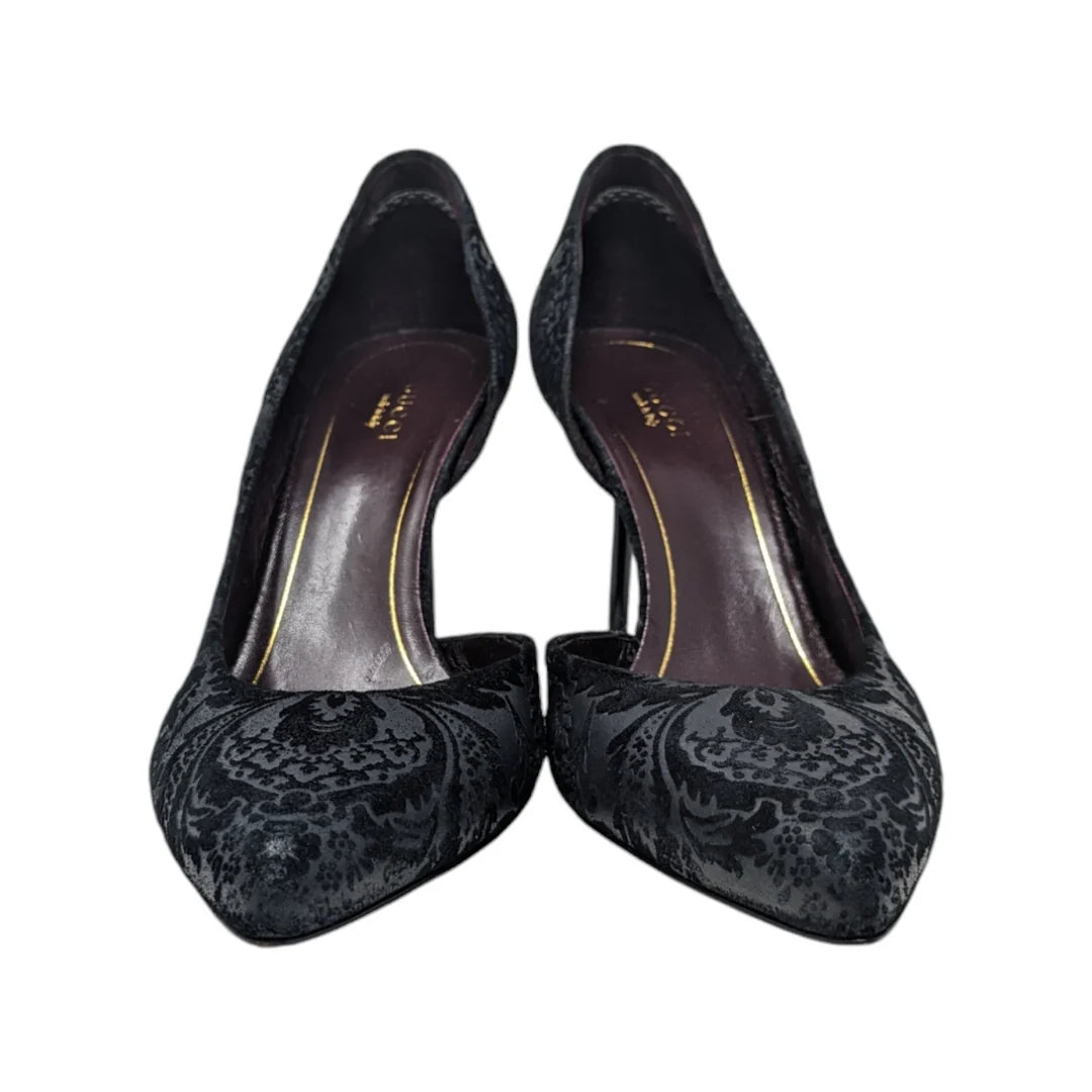 GUCCI d’orsay suede black pump