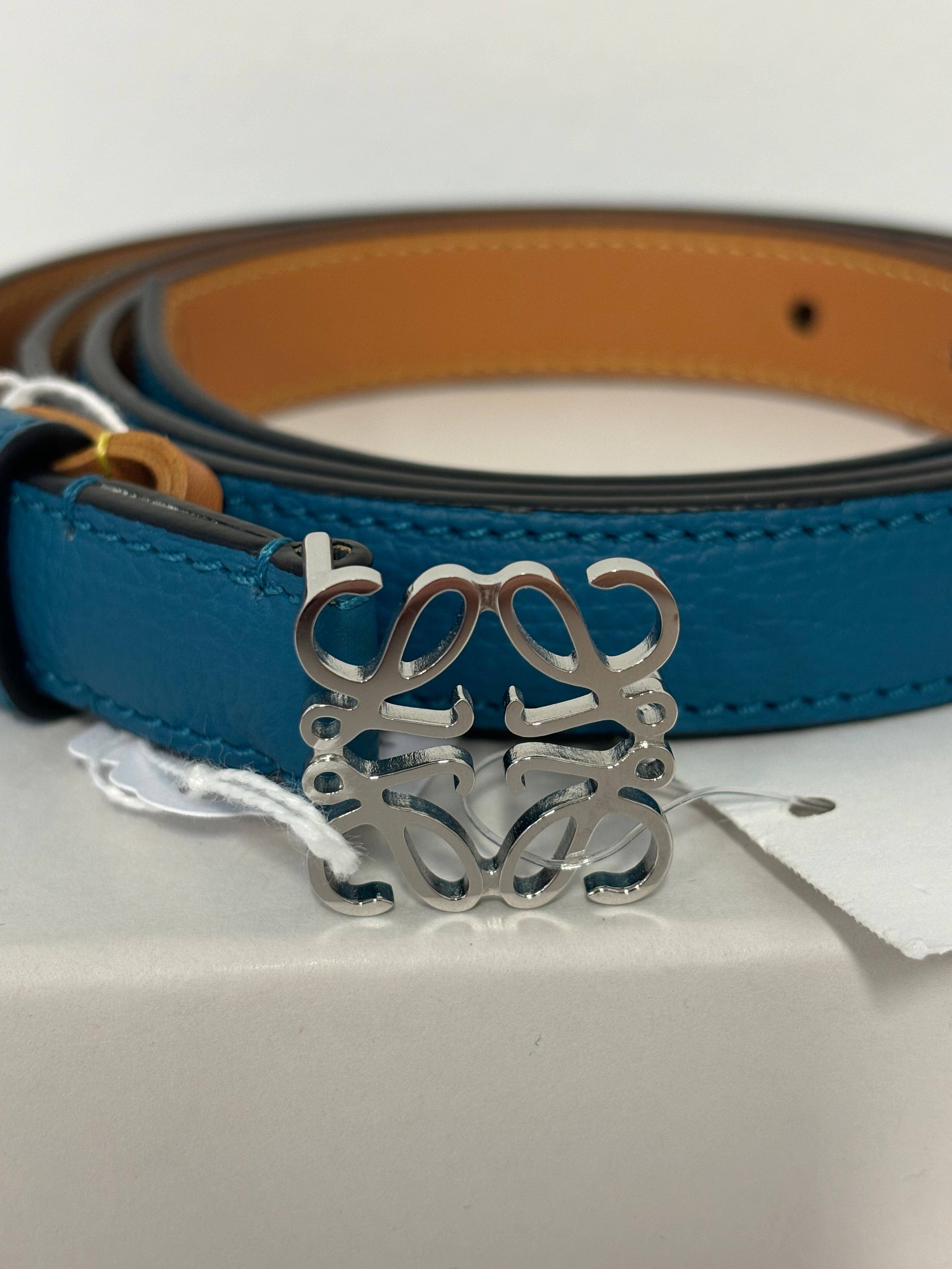 LOEWE blue thin belt with SHW