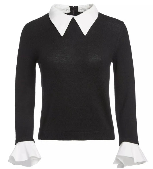 ALICE + OLIVIA sweater with white collar