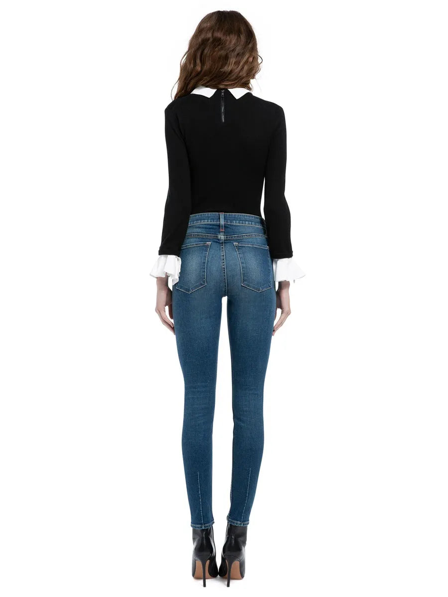 ALICE + OLIVIA sweater with white collar