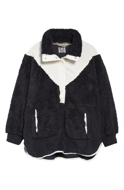 FREE PEOPLE MOVEMENT quarter button oversized fleece