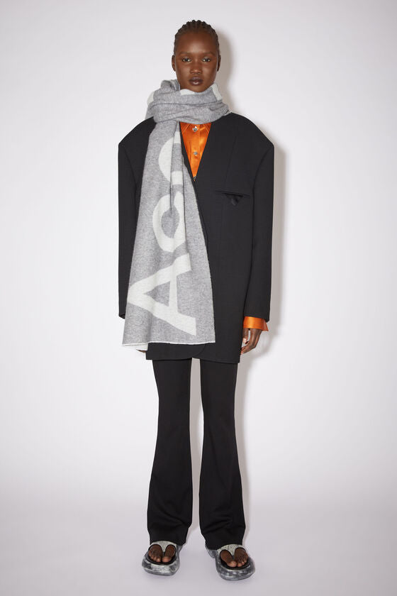 ACNE STUDIOS purple logo scarf
