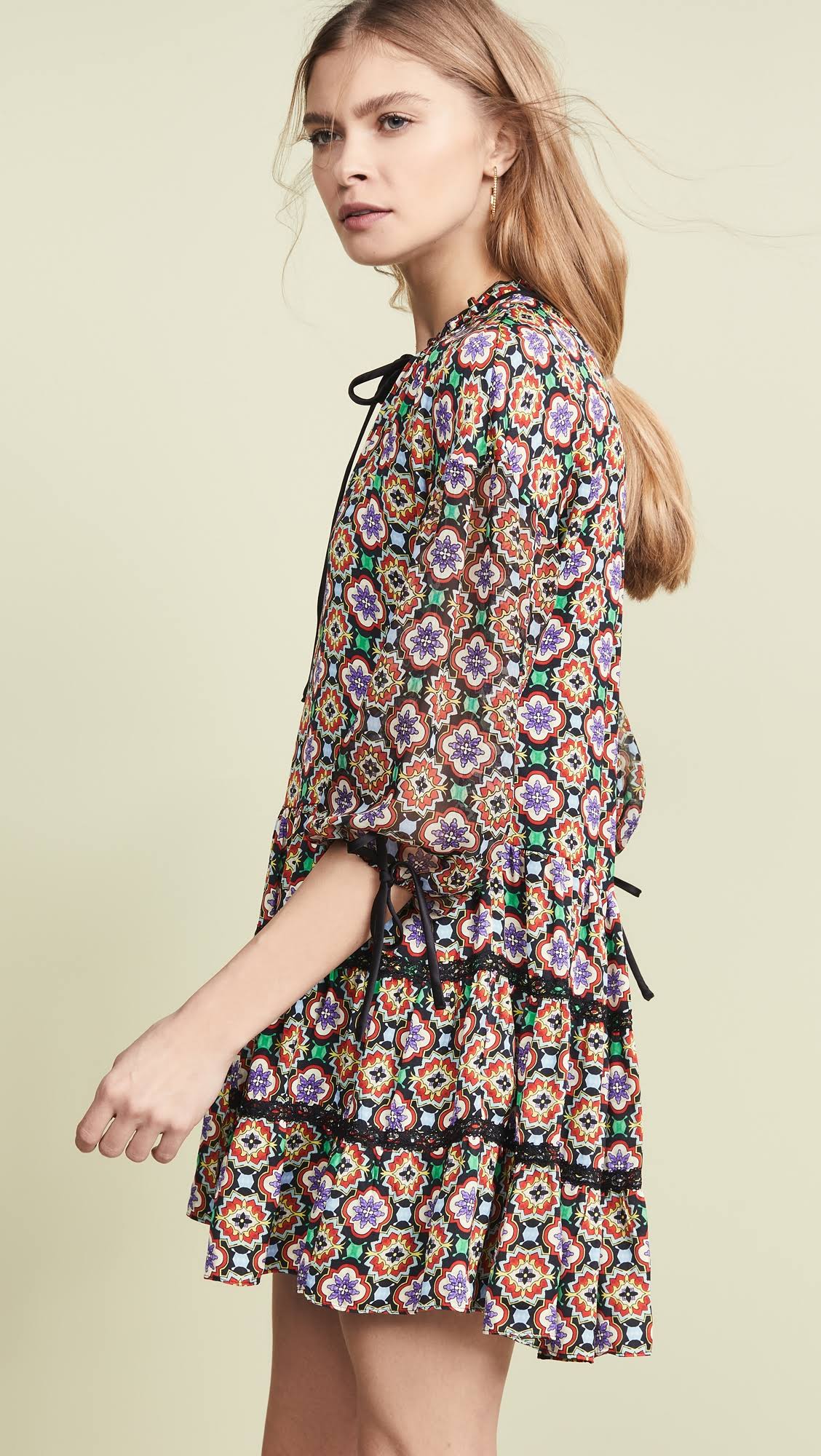 ALICE + OLIVIA multicolour kaleidoscope multi colour print dress