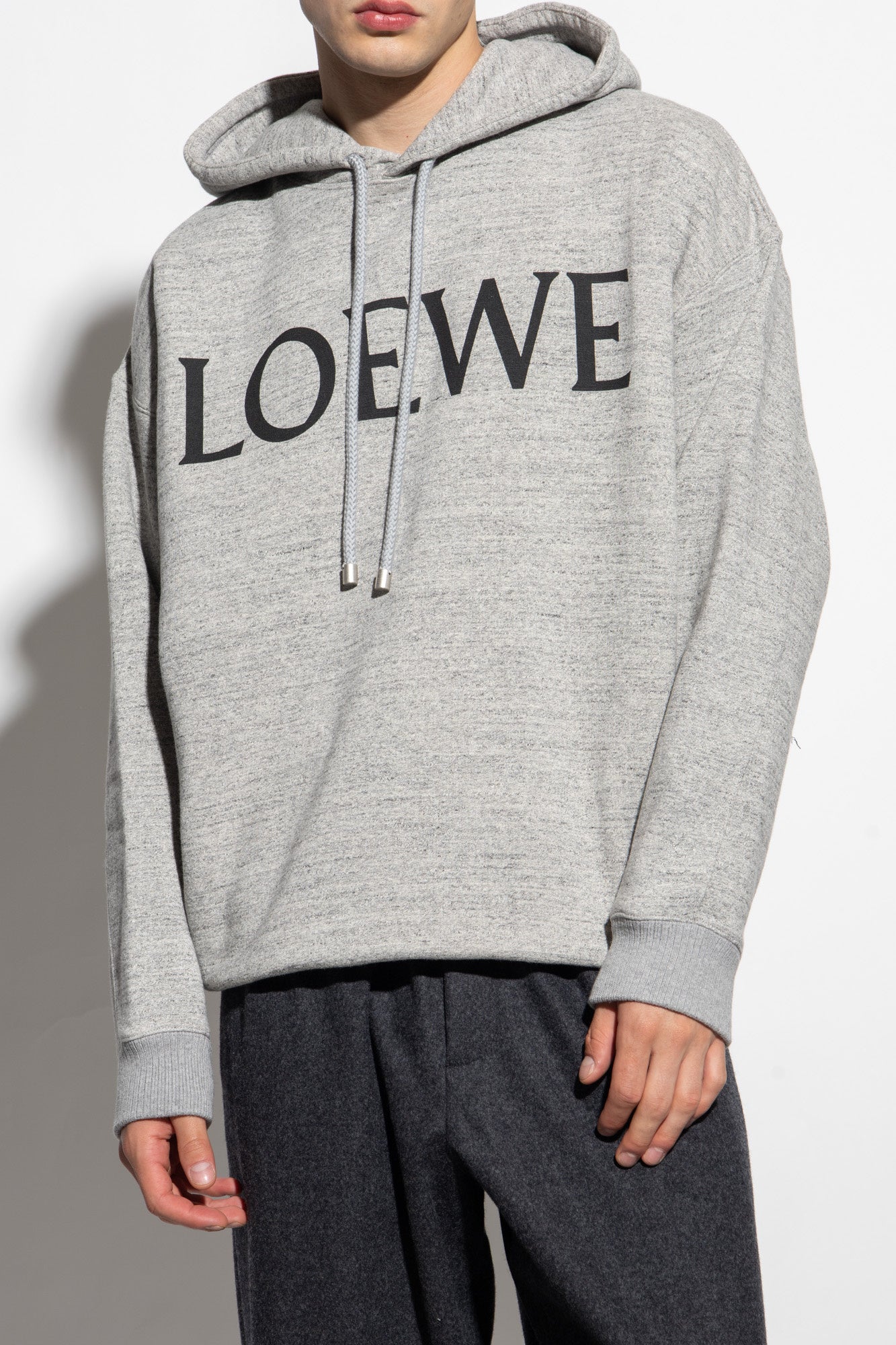 LOEWE grey hoodie with black writing