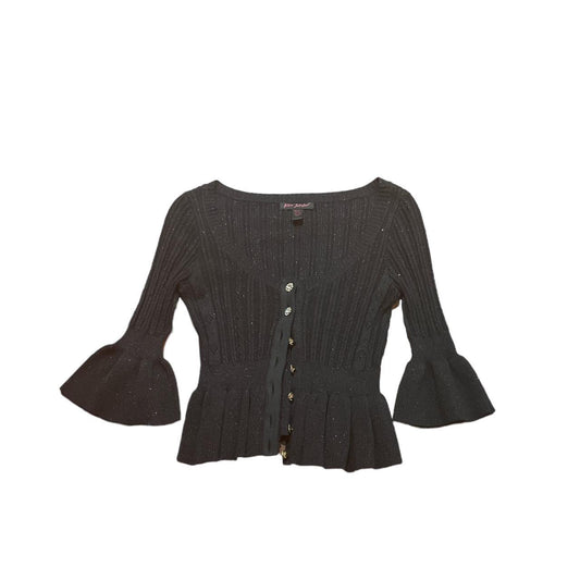 BETSEY JOHNSON black cardigan with jewelled buttons